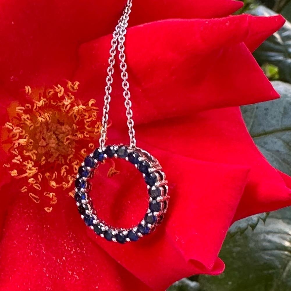 Blue sapphire necklace
